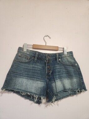 NWT Lucky Brand "The Cut Off" Button Fly Denim Shorts Size 2 / 26